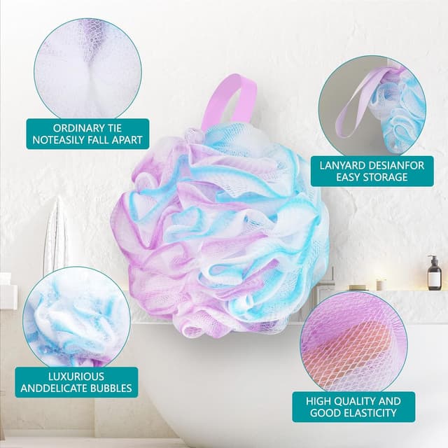Detalle 2 de Extra Large Shower Puff Loofah Sponge