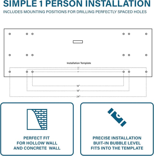 Detalle de 2 Mensole da Garage con Ganci (2 pezzi) 61 x 121,9 cm in metallo