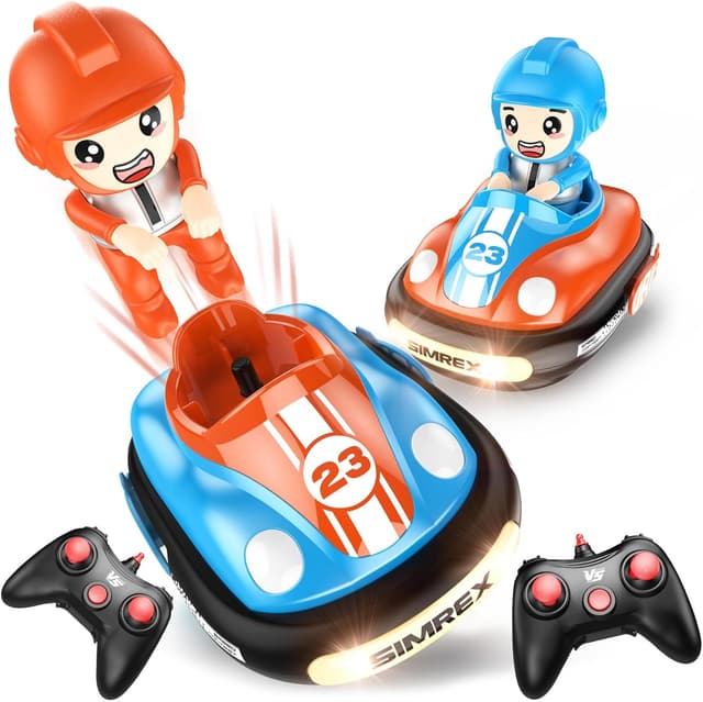 Detalle de SIMREX Remote Control Bumper Car for Kids (RC Battle Car Set of 2)