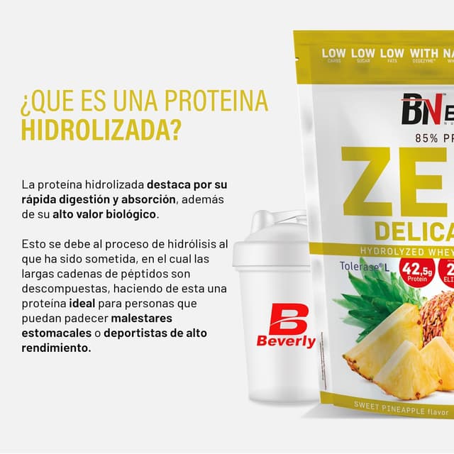 Thumbnail 2 de Beverly ZERO DELICATESSE | 1 Kg | Proteína Whey 🍍 Sabor Piña