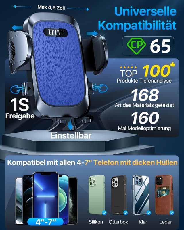 Detalle 2 de HTU 2026 Handyhalterung Auto mit 360°
