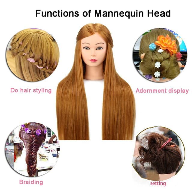 Thumbnail 6 de Neverland Beauty & Health Trainingskopf Neverland 30 Zoll aus 100% Kunstfaserhaar – Friseurpraxis-Schaufensterpuppe mit Klemme