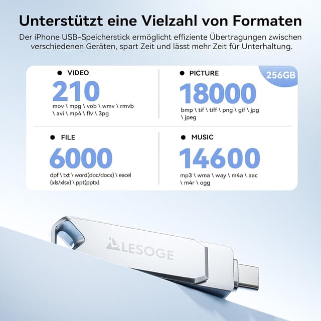 Thumbnail 5 de LESOGE USB C Stick 256 GB 💾