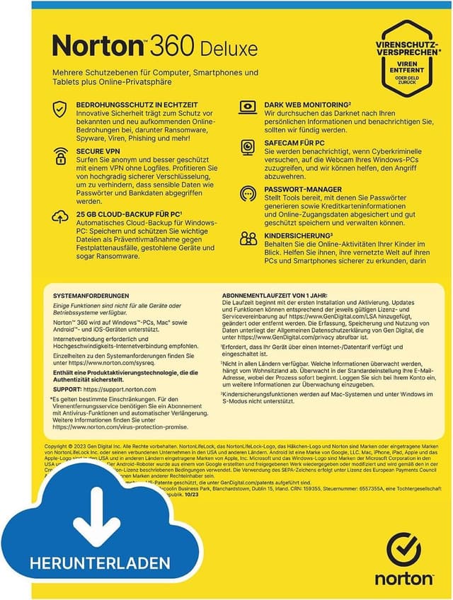 Detalle 2 de Norton 360 Deluxe 2026 2plus1 für 3 Geräte