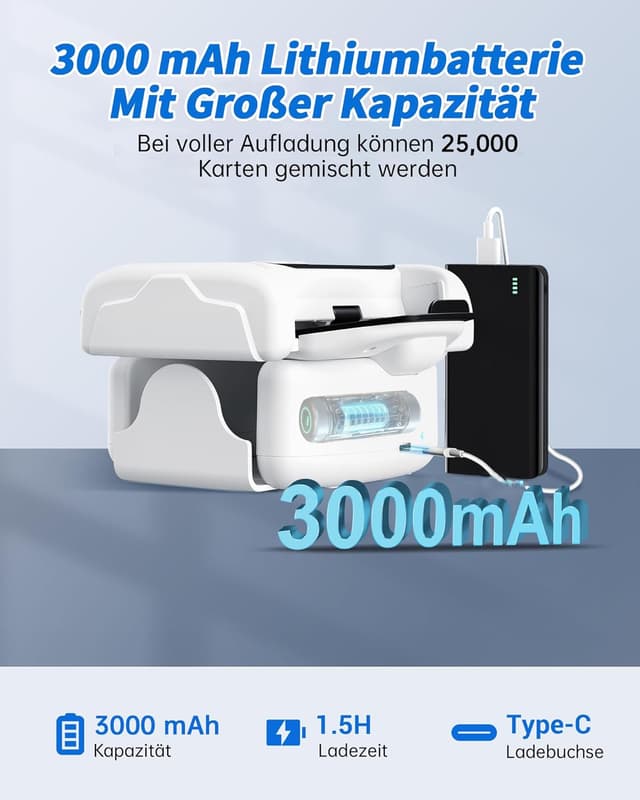 Thumbnail 4 de Kevsuvqin Kartenmischmaschine 2‑Decks 3000 mAh