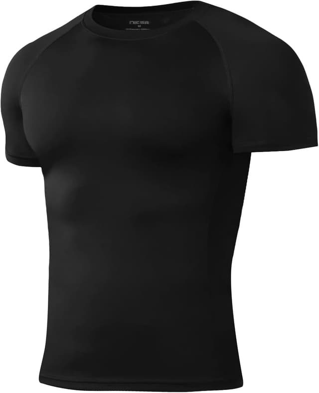 Detalle de Niksa 1er-Pack Kompressionsshirt Herren – atmungsaktives, schnelltrocknendes Sport-Funktionsshirt Kurzarm