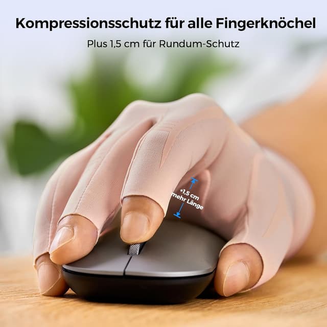 Detalle de FREETOO Kompressions-Handschuhe gegen Arthrose, fingerlos – für Damen & Herren (Rheuma, Karpaltunnel, Schwellungen)