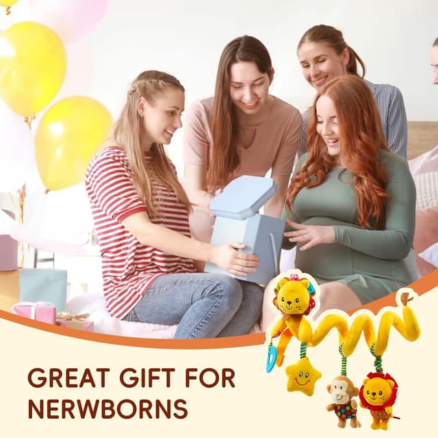 Detalle de Jollybaby Crib Stroller Car Seat Toys (Little Lion) for 0–12 Months