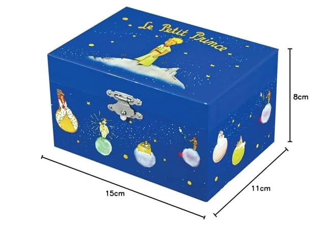 Detalle de Trousselier 6291230 Schmuckkästchen für Kinder „Der kleine Prinz“ – Spieluhr mit Musik, tanzender Figur & Nachtleuchten