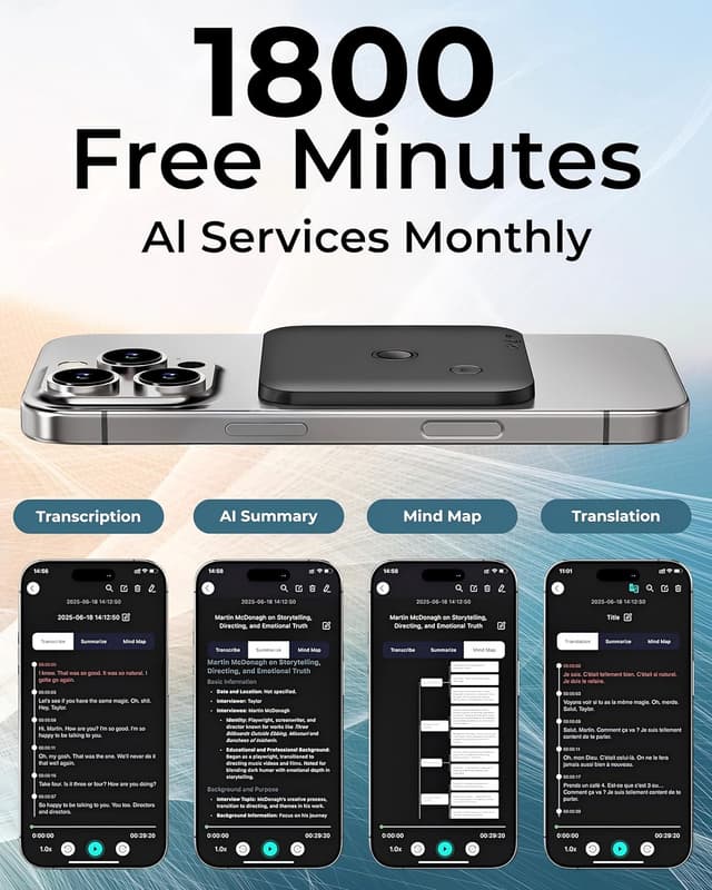 Thumbnail 1 de FoCase Note AI Voice Recorder 64GB