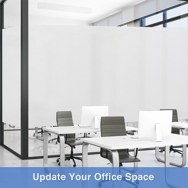 Detalle de Volcanics Fensterfolie blickdicht (Milchglas-Effekt) 90 x 200 cm, statisch, klebstofffrei mit Montagewerkzeug