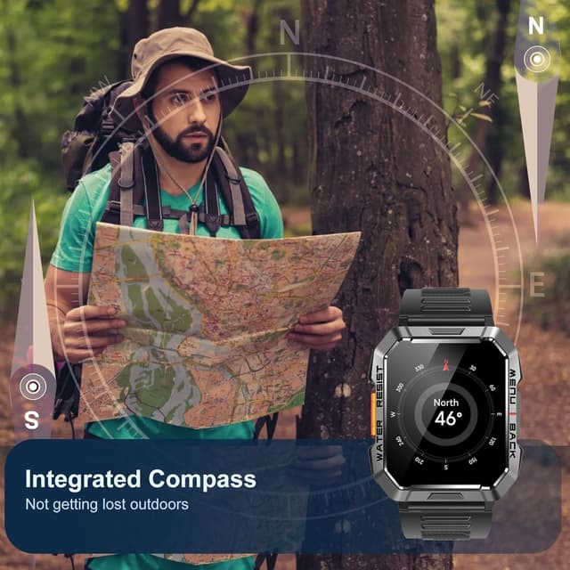 Thumbnail 5 de Blackview Rugged Military Smartwatch 100 Day