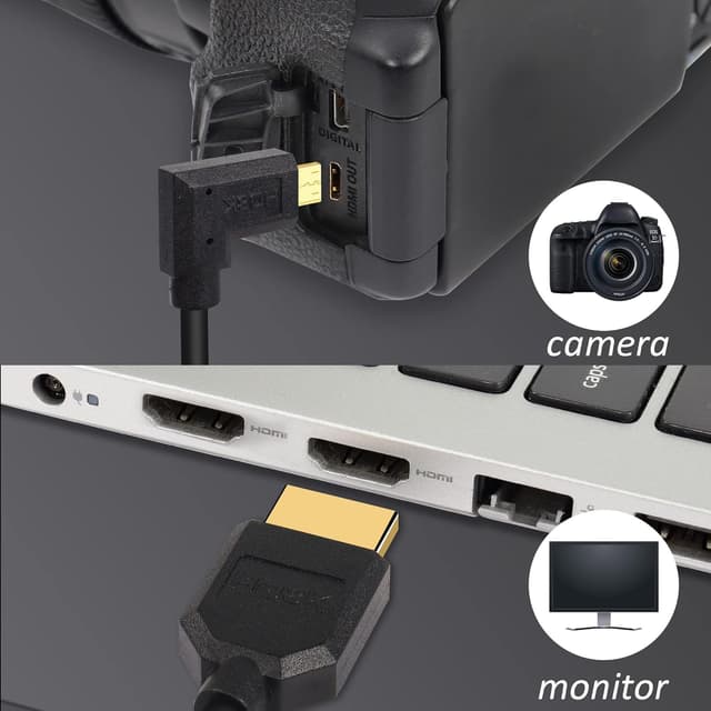 Detalle 2 de Micro-HDMI zu HDMI Kabel 0,3 m 8K