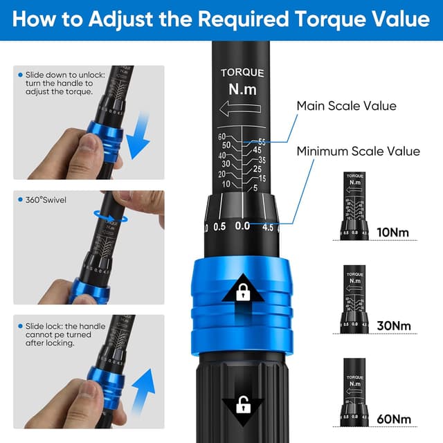 Thumbnail 4 de KRETLAW 3/8" Torque Wrench Set 30PCs