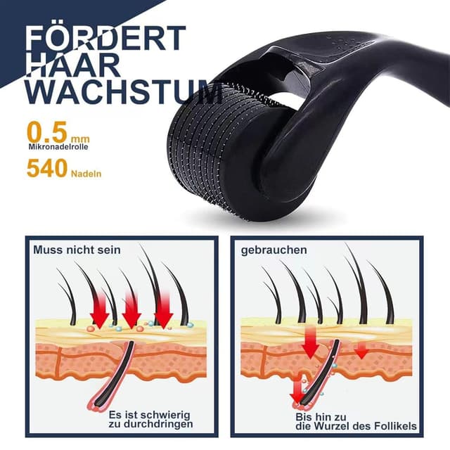 Detalle 2 de Beard Roller 0,5 mm Derma Roller 🧔