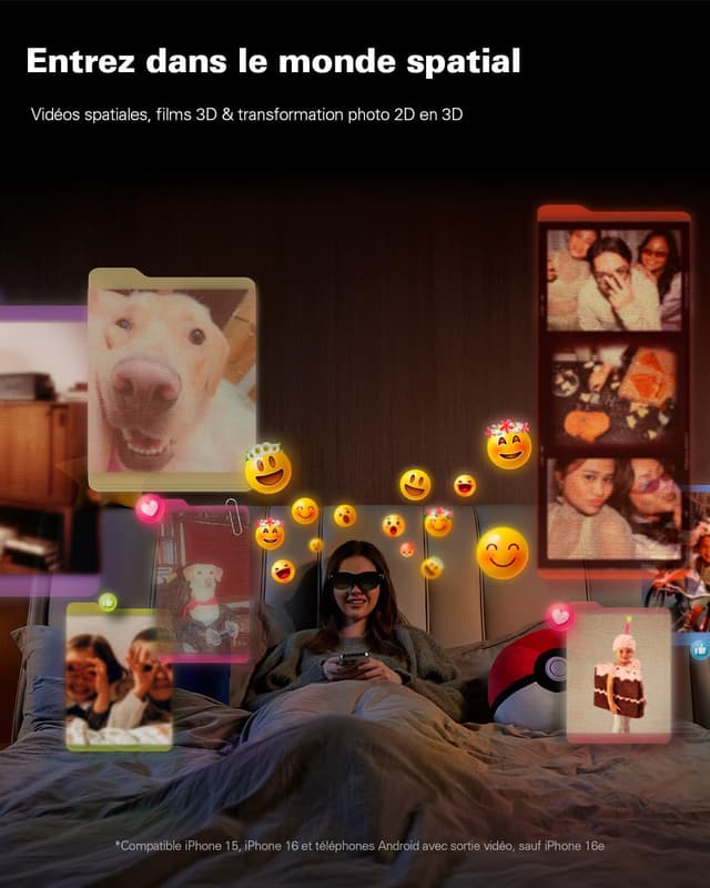 Thumbnail 3 de RayNeo Air 3s, lunettes AR/XR 201" 120 Hz