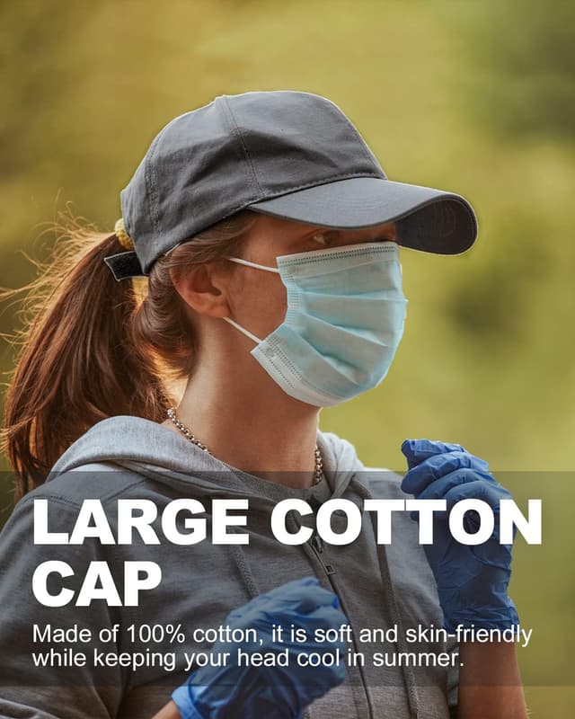 Detalle 2 de Zylioo Casquette XL/XXL hommes grandes tailles (55 à 65 cm) en coton, visière 7/9 cm