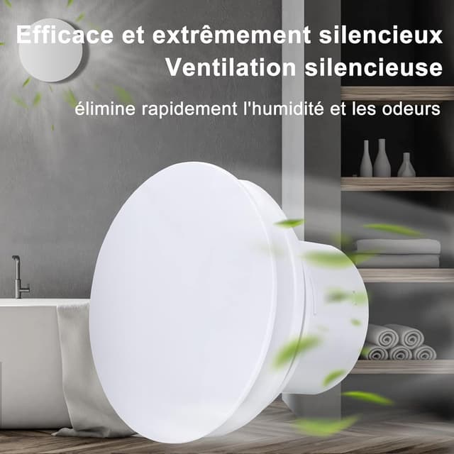 Detalle 2 de HUGOOME ventilateur extraction 95 m³/h 100 mm