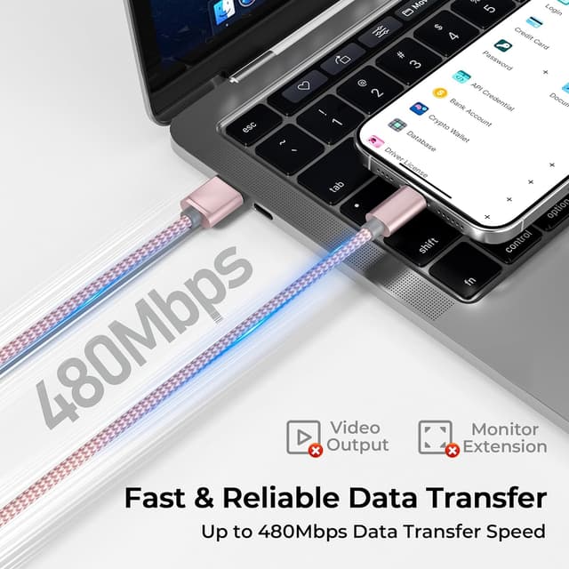 Detalle 1 de USB-C Ladekabel 1 m 2er Set