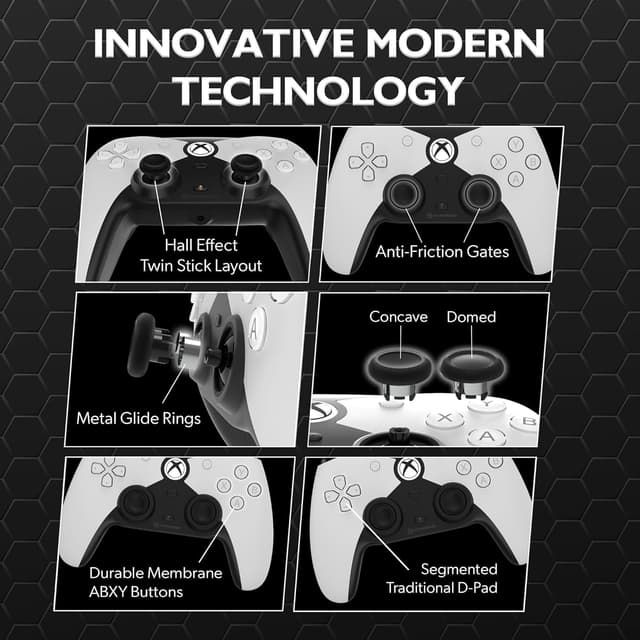 Detalle de Hyperkin The Competitor Wired Controller (Officially Licensed) for Xbox Series X|S, Xbox One & PC — White