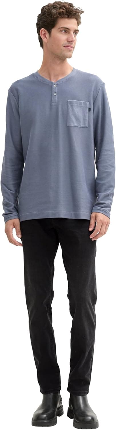 Detalle de TOM TAILOR Josh Regular Slim Jeans Uomo in denim tinta unita