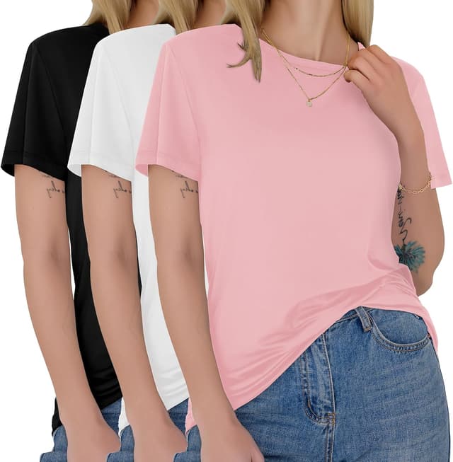 Thumbnail 6 de GAYHAY 3-Pack Women’s Short-Sleeve T-Shirts (Crew Neck) — Soft Basic Tees for Everyday Wear