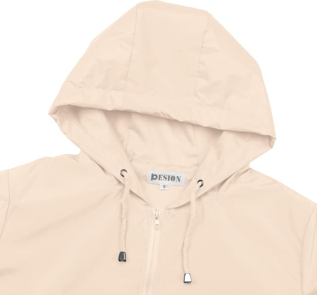Detalle de PESION Women’s Waterproof Raincoat Lightweight Hooded Rain Jacket with Pockets