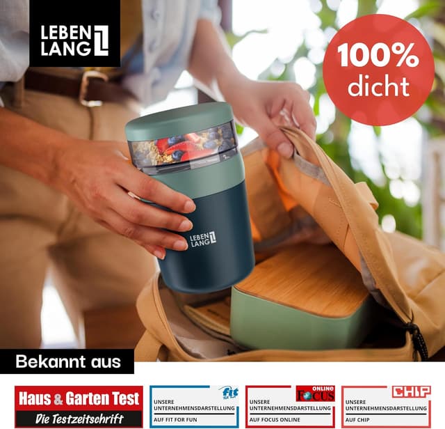 Thumbnail 5 de LEBENLANG Müslibecher To Go 650 ml 🍱