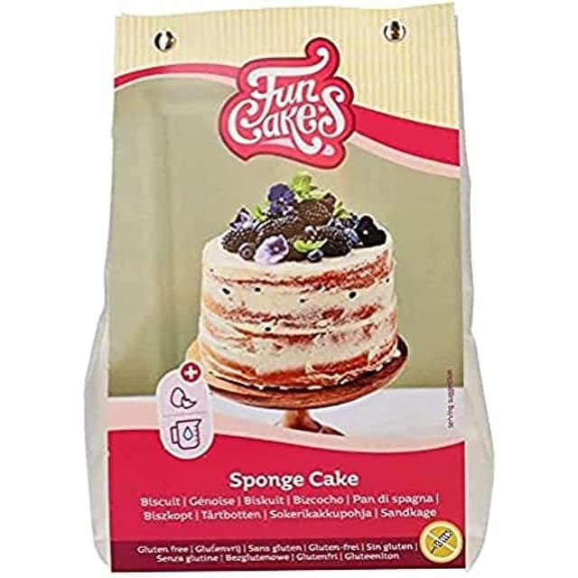 Detalle de FunCakes Mix für Biskuitkuchen (glutenfrei), 500 g – Basis für leichte Kuchenböden
