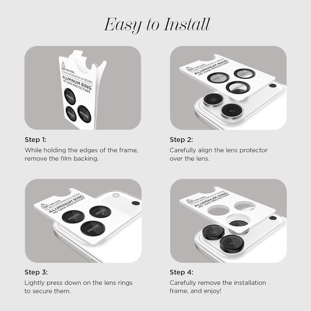 Thumbnail 6 de Case‑Mate Camera Lens Protector for iPhone 17 Pro Max — Double Glass