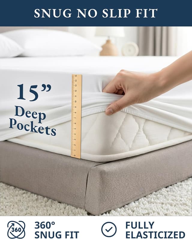 Thumbnail 6 de Lane Linen 100% Organic Cotton King Size Sheets Set