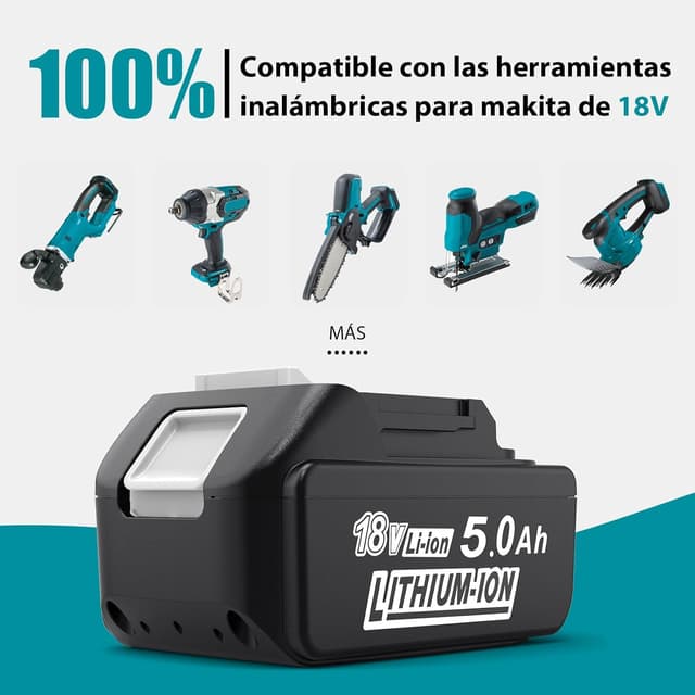 Detalle de MoeuGreenBattX 18V 5Ah Batería para Makita
