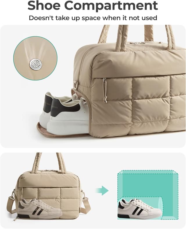 Thumbnail 2 de BAGSMART Puffer Reisetasche Damen 40x23x30 cm