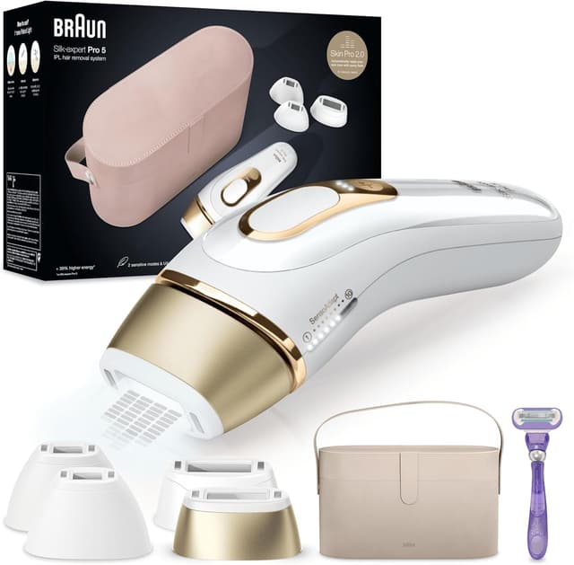 Thumbnail 6 de Braun Silk·expert Pro 5 (PL5321) – Epilatore a luce pulsata smart per riduzione dei peli a casa, con 3 testine e custodia