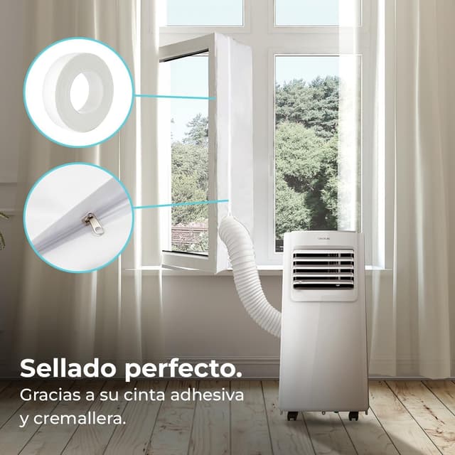 Detalle de Cecotec adaptateur avec housse isolante universelle pour fenêtres oscillo-battantes