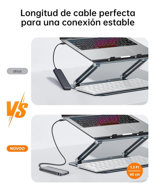 Thumbnail 10 de NOVOO Docking Station USB-C con Pantalla Cuádruple