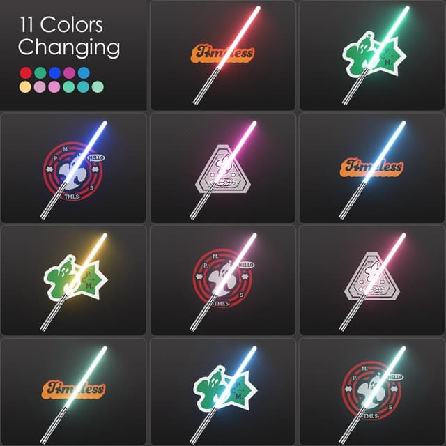 Detalle 2 de Hlieeosfcn spada laser 2 in 1 RGB 2 pezzi