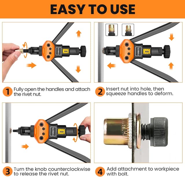 Thumbnail 5 de FOREVTL Rivet Nut Tool Kit 16-Inch