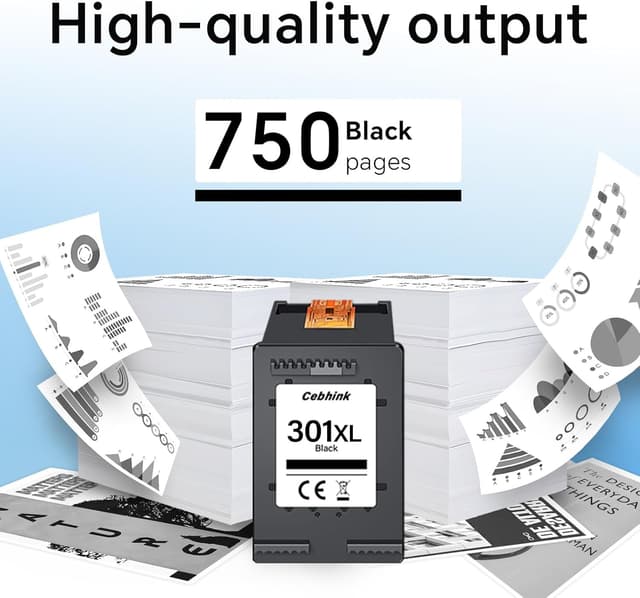 Detalle de 301XL Black Ink Cartridge 750 pages