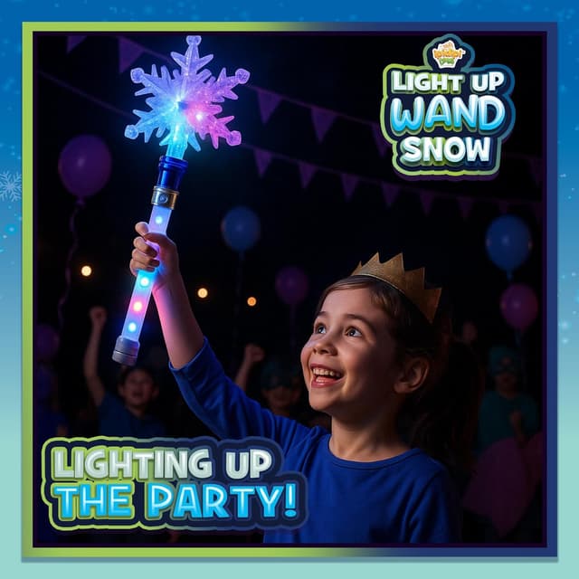 Thumbnail 4 de IPIDIPI Snowflake Wand Light Up 🎄