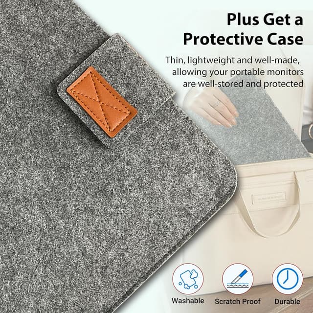 Detalle de InnoView 18.5-inch Portable Monitor (100Hz, 1080p FHD, IPS, 120% sRGB) for USB-C & HDMI Laptops, Mac, and Consoles