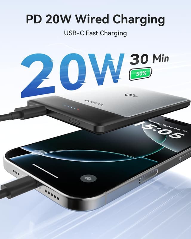 Thumbnail 2 de Kuulaa Qi2 Wireless Power Bank 5000mAh