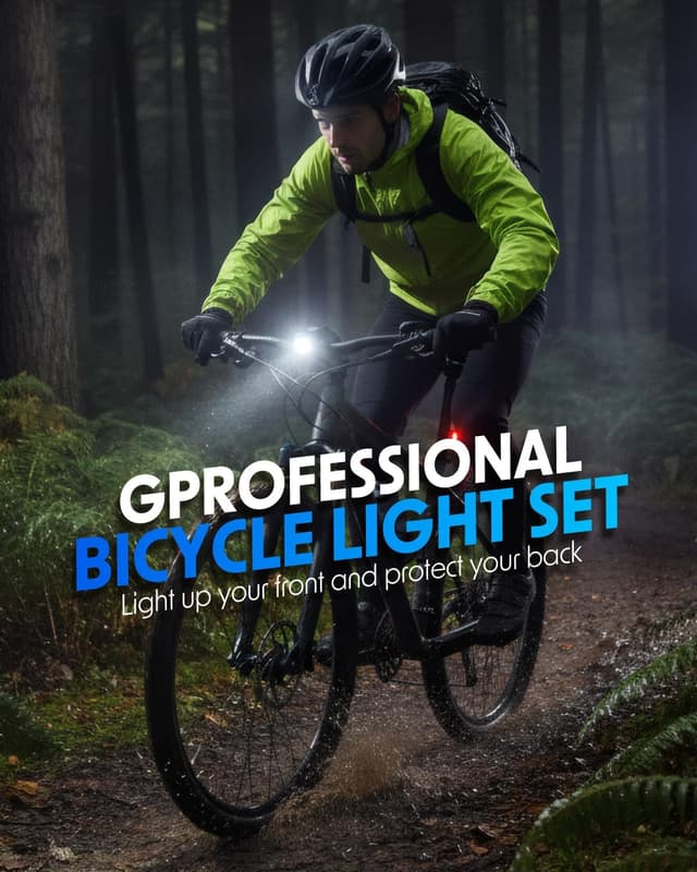 Thumbnail 6 de Tekwet Super Bright Bike Lights Set (USB rechargeable, IPX4 waterproof) for road, MTB and night rides