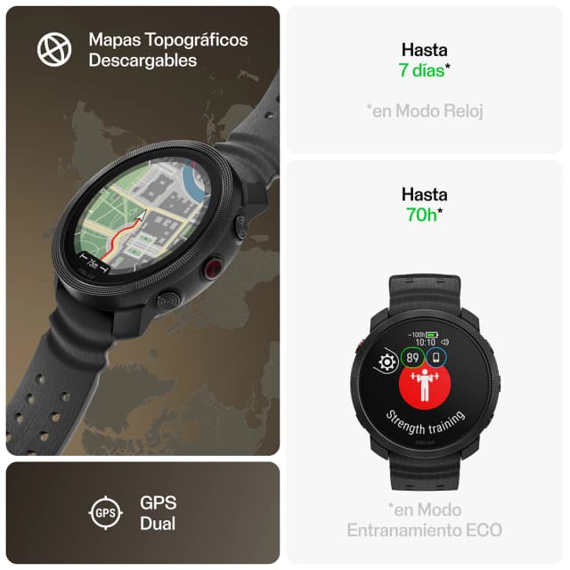 Detalle de Polar Vantage M3 smartwatch con GPS