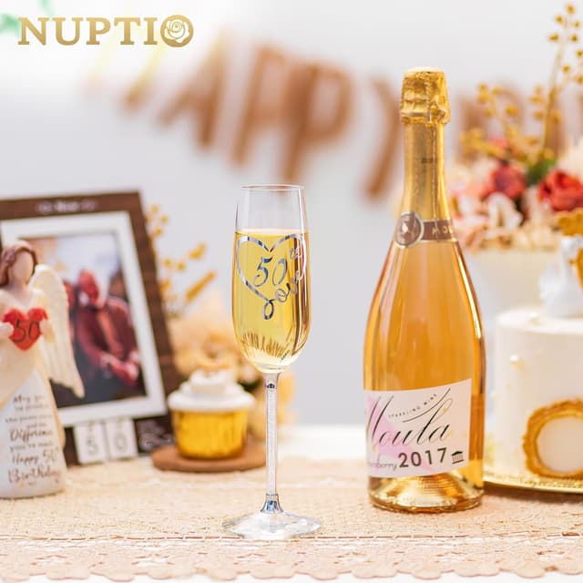 Thumbnail 1 de NUPTIO 50th birthday champagne flute gift 200ml