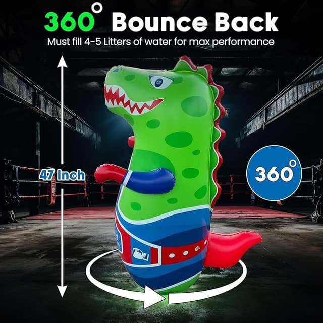Thumbnail 4 de Marwan Sports Punch Light & Roar Dinosaur Bop Bag 47"