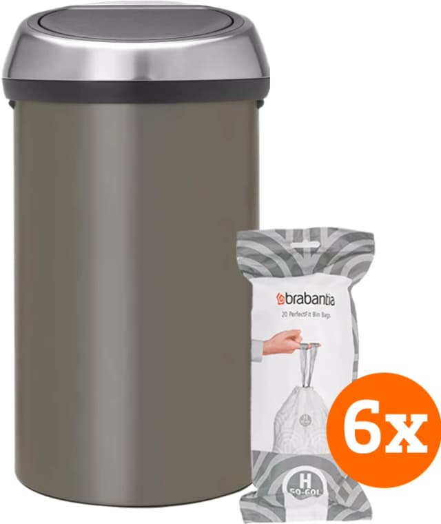 Thumbnail 5 de Brabantia Touch Bin 60 Liter Platinum