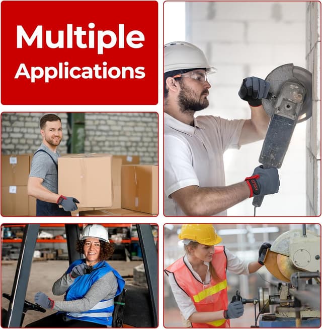 Detalle 2 de HANDLANDY Work Gloves for Men & Women with Touch Screen Utility Design