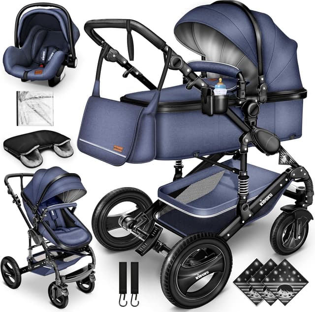 Imagen de KIDUKU Poussette Combinée 3 en 1 13 kg 👶 en OfertitasTOP