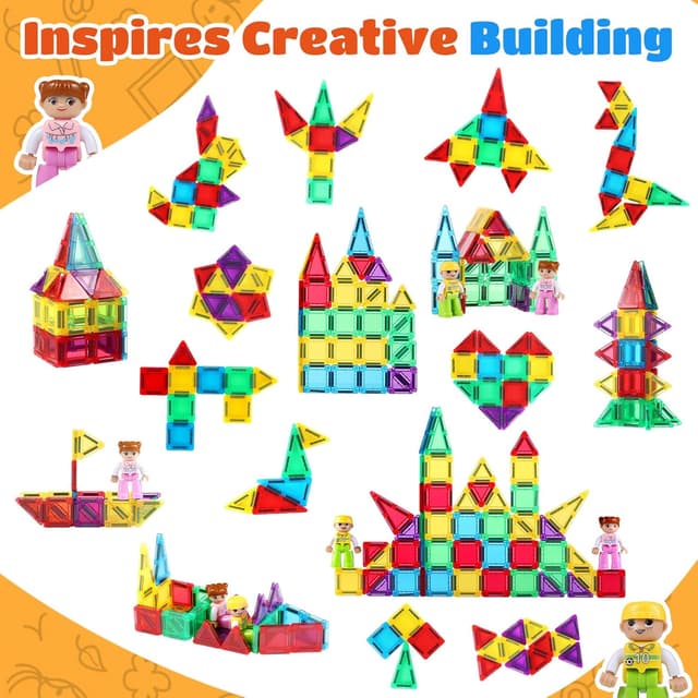 Detalle de GAGAKU Travel Mini Magnetic Tiles 50PCS